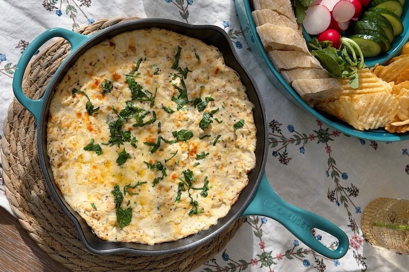 Warm Lemon and Herb Crab Dip